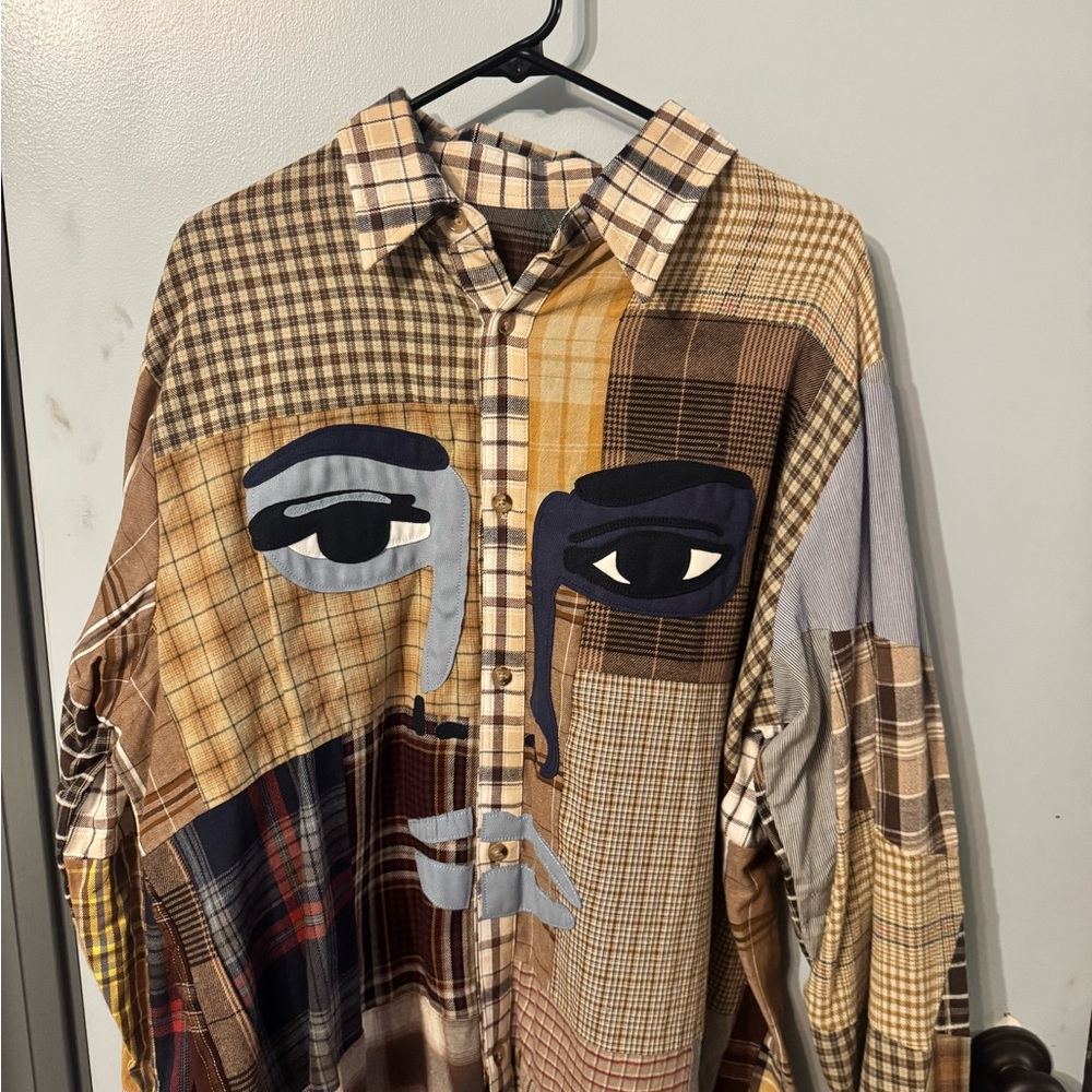 Artistic Patchwork Men's Casual Shirt